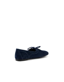 Babos Suede Bow Detail Ballet Flats