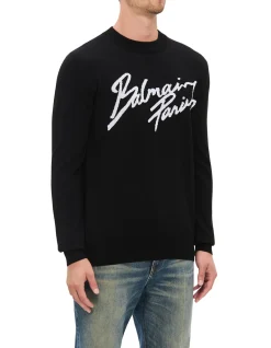 BALMAIN PARIS MERINO WOOL SWEATER