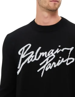 BALMAIN PARIS MERINO WOOL SWEATER