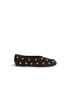 Baloree Studded Pony Leather Ballet Flats