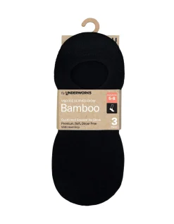 Bamboo Cushioned No Show Sneaker Socks 3 Pack