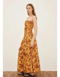 BANANA BLOSSOM RUCHED GOWN