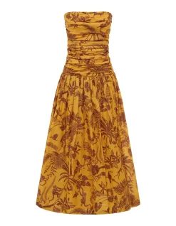 BANANA BLOSSOM RUCHED GOWN