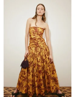 BANANA BLOSSOM RUCHED GOWN