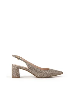 BARI55 BLOCK HEEL SLINGBACK PUMP