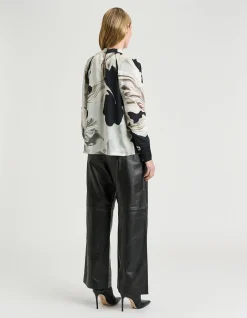 BAROQUE HAMMERED SATIN BLOUSE
