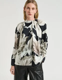BAROQUE HAMMERED SATIN BLOUSE