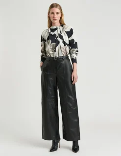 BAROQUE HAMMERED SATIN BLOUSE