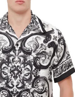 Baroque Print Short Sleeve Shirt