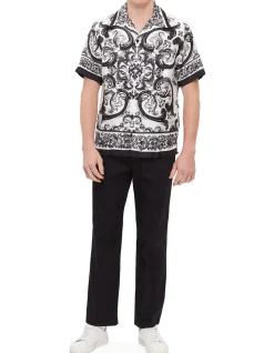 Baroque Print Short Sleeve Shirt