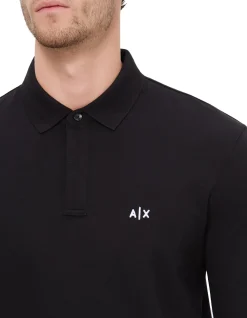 Basics Embroidery Logo Long Sleeve Polo