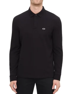 Basics Embroidery Logo Long Sleeve Polo