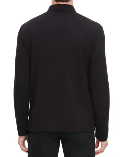 Basics Embroidery Logo Long Sleeve Polo