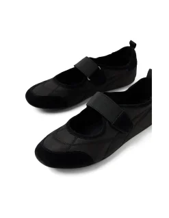 Battu Quilted Strap Ballet Flats