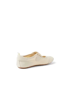 Battu Vanilla Suede Strap Mary Jane Flats