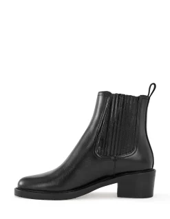 Baylee Black Leather Ankle Boot