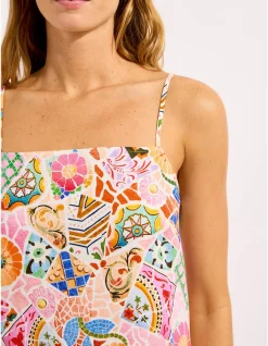 Beach Bohème Bandeau Mini Dress