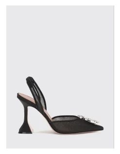 BEGUM MESH SLING 95 CL HEEL CRYSTAL BUCKLE
