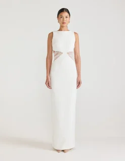 Bellina Mesh Waist Cut Out Maxi Dress