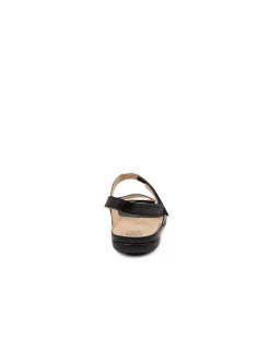 Belta W Black Leather Sandals