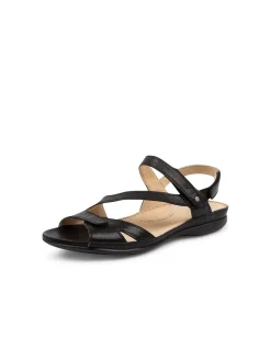 Belta W Black Leather Sandals