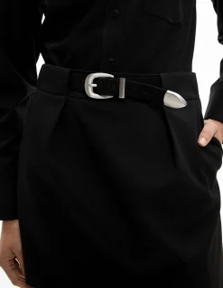Belted Mini Skirt