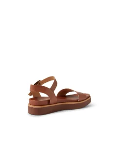 Benjo Walnut Leather Sandals