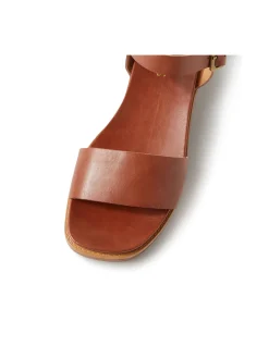 Benjo Walnut Leather Sandals