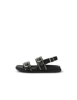 Berina Studded Buckle Leather Sandals