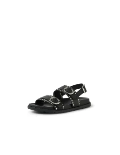 Berina Studded Buckle Leather Sandals