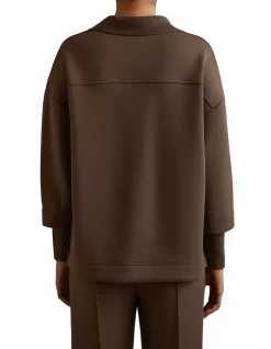 Bernie Relaxed V-Neck Polo Sweatshirt
