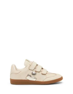 Beth Triple Strap Suede Velcro Trainers