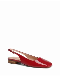 BEV Deep Red Patent Leather Slingback