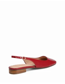 BEV Deep Red Patent Leather Slingback