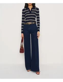 BEX SUPER STRETCH HIGH RISE WIDE LEG JEANS TROUSER POCKET