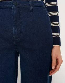 BEX SUPER STRETCH HIGH RISE WIDE LEG JEANS TROUSER POCKET