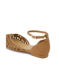 Beylanie Braided Ankle Strap Ballet Flats