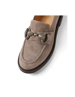 Bimble Suede Chain Detail Loafers