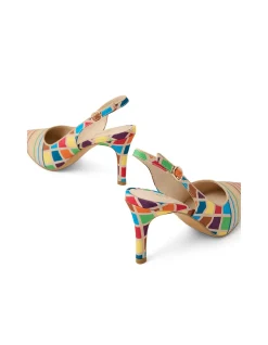 Bingo Bright Multi Strap Heel Pumps
