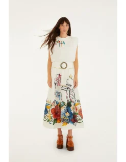 BIRDS ON BRANCH SHOULDER PADS TANK TOP