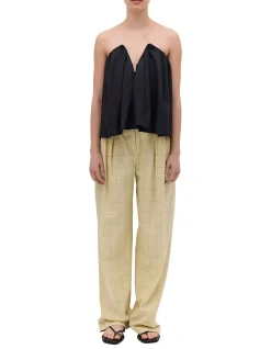 BLACK COTTON PRISM TOP
