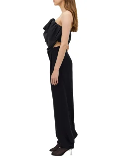 BLACK LIQUID ORGANZA TIDAL BUSTIER TOP