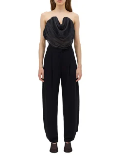 BLACK LIQUID ORGANZA TIDAL BUSTIER TOP