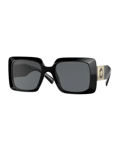 BLACK Rectangle Acetate Sunglasses