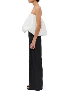 BLACK SILK RAY PANT