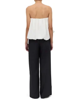 BLACK SILK RAY PANT