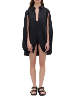 BLACK COTTON ABANDON SHIRT