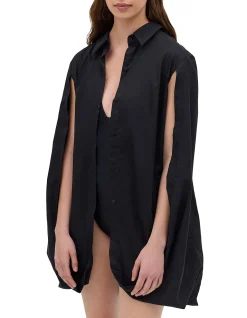 BLACK COTTON ABANDON SHIRT