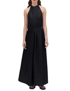 BLACK COTTON ISABELLA DRESS