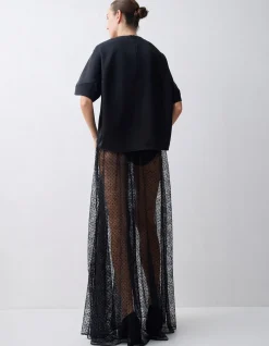 BLACK SATIN EVOLVE TOP